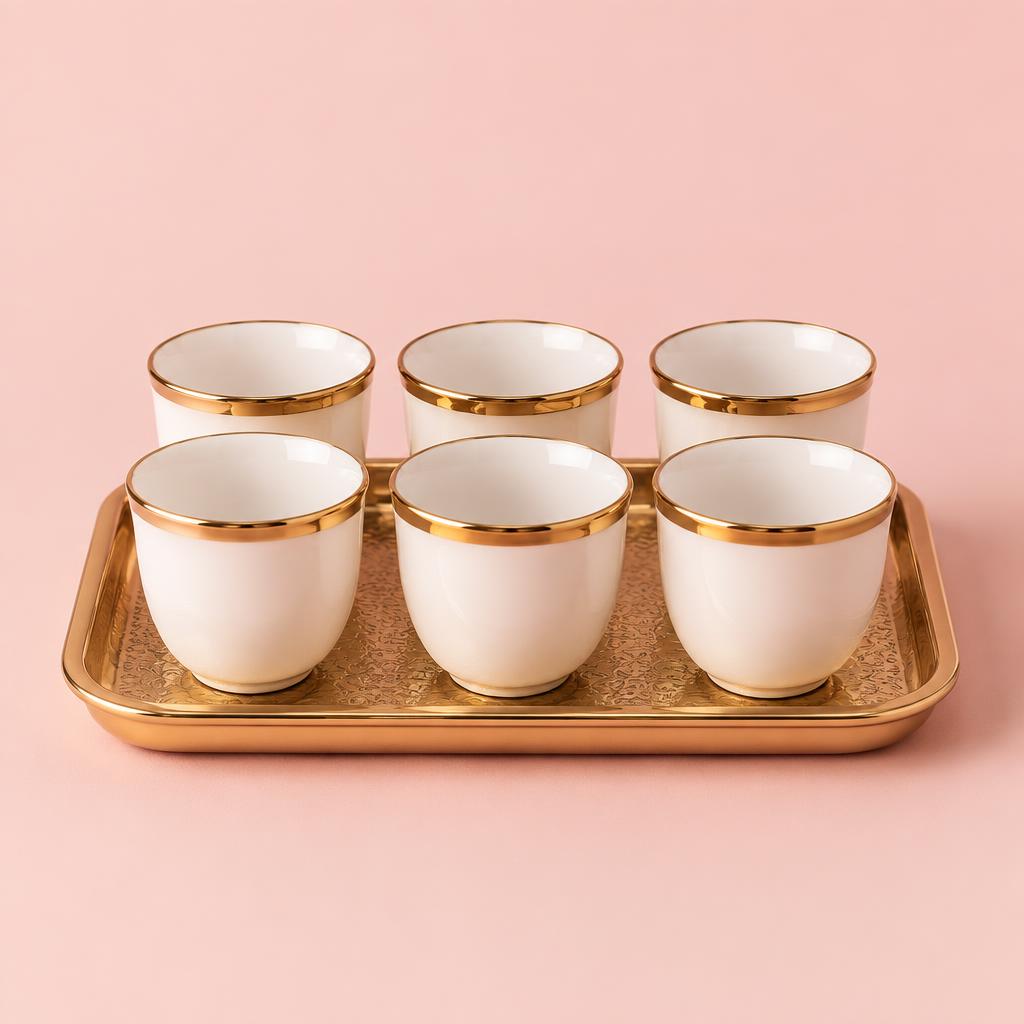 Finjan Coffee Cups with Tray (6 pc)