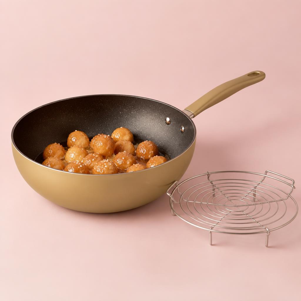 Luqaimat Pan with Draining Rack